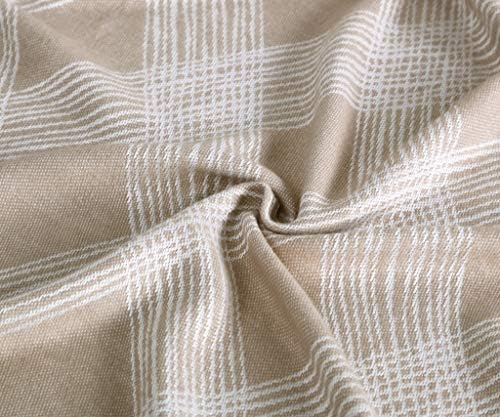 Woven Throw Blanket Taupe Geometric Reversible Super Soft Lightweight