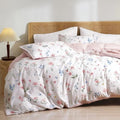 PHF Ultra Soft Floral Duvet Cover King Size, Printed Garden Bedding