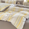 100% Cotton Bedding Duvet Cover Set Simple Stripes Bedding Comforter