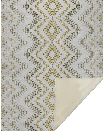 Addison Rugs ASB684 Taupe 50" x 70" Oversized Sherpa Throw Blanket