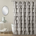 Lush Decor Ruffle Shower Curtain | Floral Textured Vintage Chic