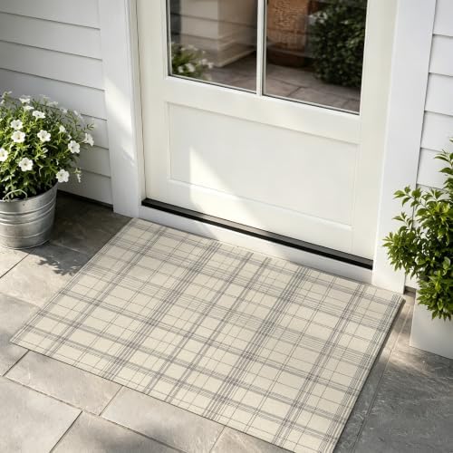 Check Plaid Door Mat Indoor Welcome Mats Front Door Mat Outside