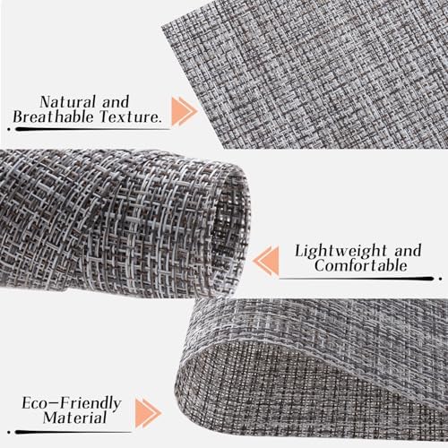 Timeet Placemats Set of 8, Heat Resistant Non-Slip Place Mats, Durable
