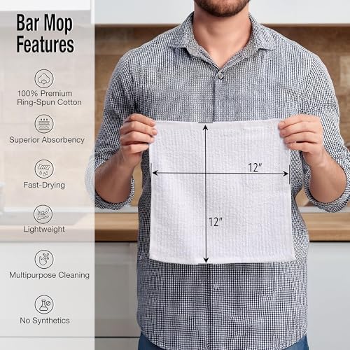 Dish Cloths, 12"x12" Dish Rags, 100% Cotton Kitchen Towels, 24 Pack