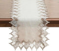 Natural Linen Table Runner 120 inches Beige Lace Coffee Table Runner