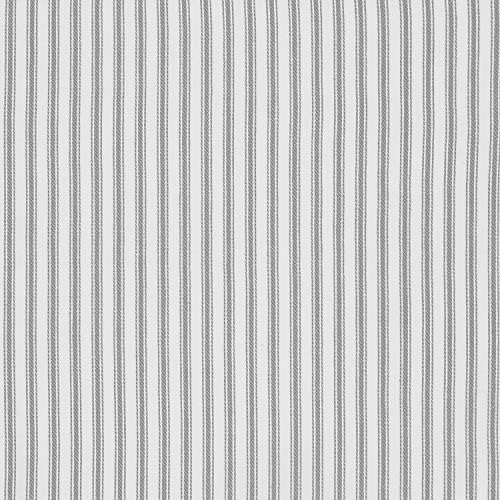 Alloy Gray and White Ticking Stripe Shower Curtain Woven Cotton