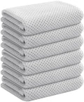 Mordimy 100% Cotton Waffle Weave Kitchen Towels 6-Pack, Gray