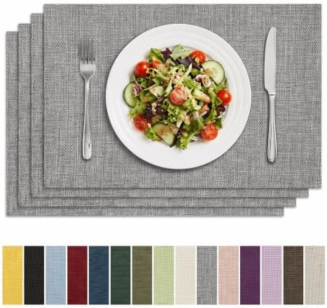 Artoid Mode Reversible Cloth Placemats Set of 4, Washable Heat