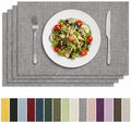 Artoid Mode Reversible Cloth Placemats Set of 4, Washable Heat