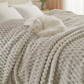 PHF Soft Cozy Fleece Blanket King Size, 340GSM Lightweight Warmth