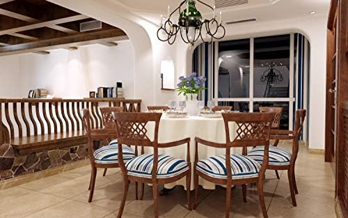 GEFEII Kitchen Tablecloth 90 inch Round Tablecloths Solid Polyester