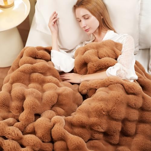 Super Comfort Oversized Warm Thick Bubble Luxury Plush Rabbit Faux Fur