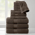 Stoneberry Home 12-Piece Set of Towels, Lightweight 380 GSM Cotton