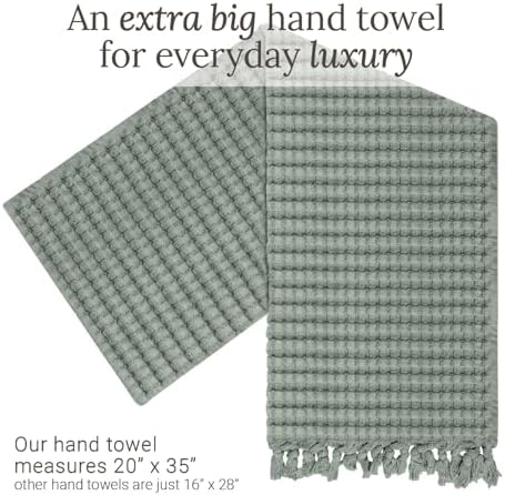 GILDEN TREE Decorative Waffle Hand Towels for Bathroom, 2 Pack
