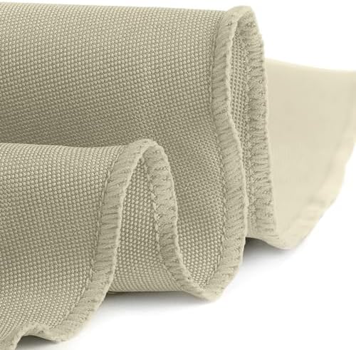 Gee Di Moda Round Tablecloth - 90 Inch Ivory Round Table Cloth for 30