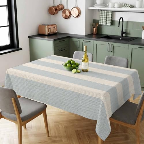 Minimalist Grey Stripes Rectangle Tablecloth 60x120 Inches,Vintage