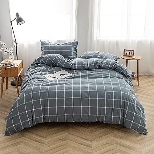 FACE TWO FACE Bedding Duvet Cover Set100% Washed Cotton Duvet Cover