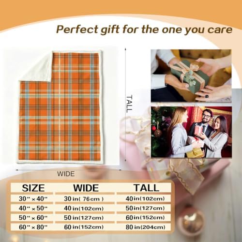 Vintage Style Double-Sided Sherpa Plush Throw Blanket 60”x 80”