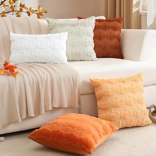 Artscope Fall Pillow Covers 20 x 20 Set of 2 Decorative Autumn Harvest
