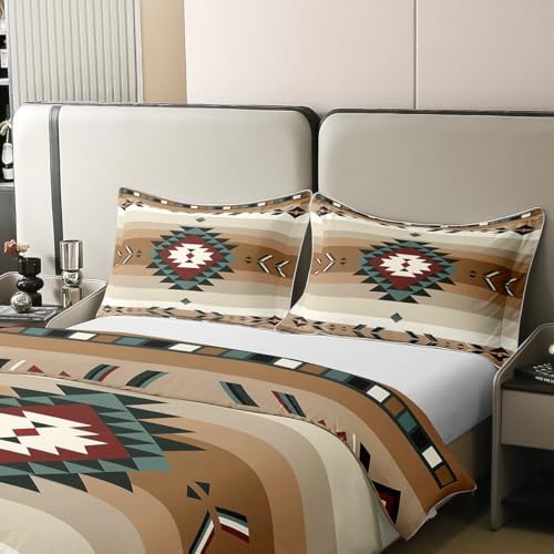 jejeloiu Southwest Native Design Duvet Cover Queen Size Ultra Soft