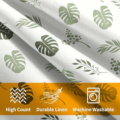 Sage Green Spring Pillow Covers 22x22 Set of 2 Leaf Throw Pillow