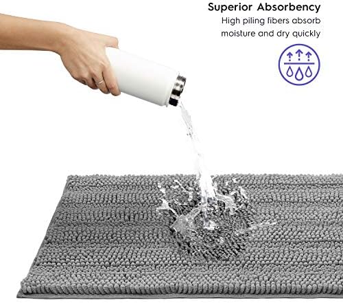 Tafts Striped Chenille Bathroom Rugs and Mats Sets, Ultra Soft