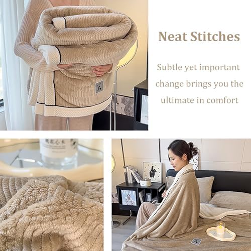 Sherpa Fleece Velvet Blanket,Home Fleece Throw,Super Soft Knitted