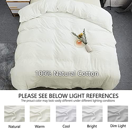 Queen/Full Solid Pattern Duvet Cover with Zipper & Corner Ties 100%