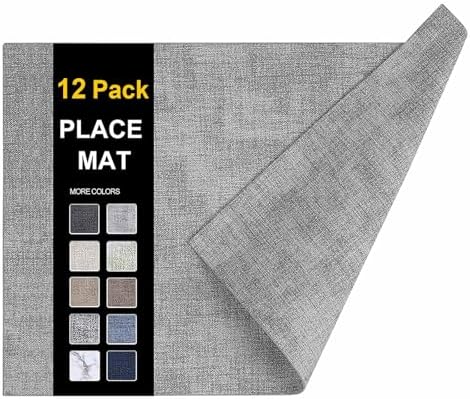 homing Faux Leather Heat Resistant Placemats 12 Packs