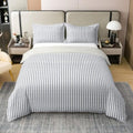 Feelyou Stripes Duvet Cover 100% Cotton King Size