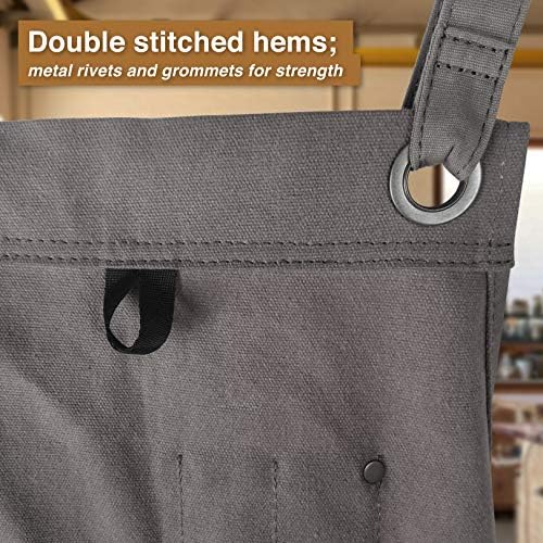 Hudson Durable Goods Woodworking Edition Waxed Canvas Tool Apron for