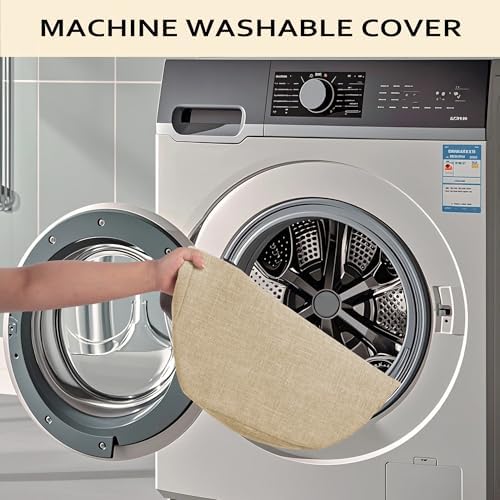ELFJOY Non-Slip Chair Cushions for Dining Chairs Beige 16.7"x16"