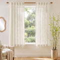 NICETOWN Sheer Linen Curtains 63 Inch Length for Bedroom Living Room 2