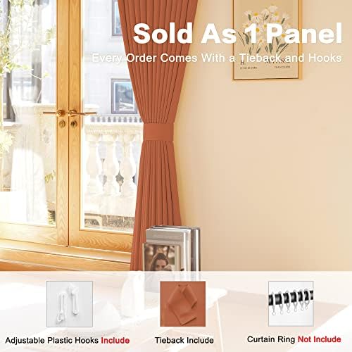 HUTO Pinch Pleat Curtains 84 Inches Long Blackout Window Treatment for