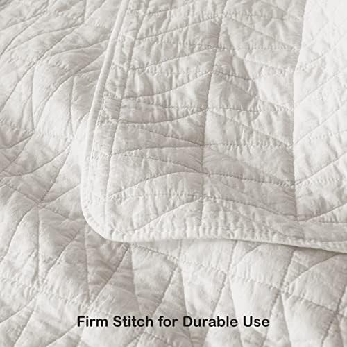 HORIMOTE HOME Quilt Set King Size, Stone-Washed Chic Rustic Cream