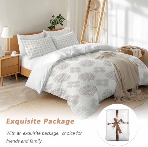 3 Piece Vintage Bohemia Duvet Cover Set Full Size, Microfiber