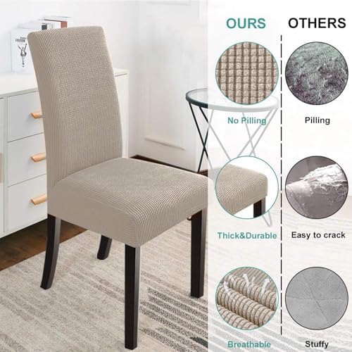 NORTHERN BROTHERS Strech Dining Chair Covers for Kitchen, 4 Pack