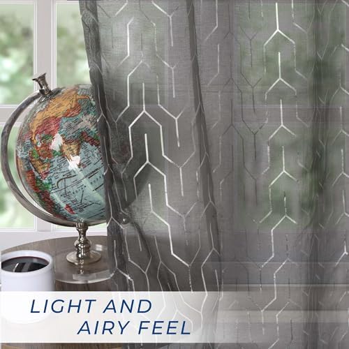 Superior Sheer Curtains, Curtains Perfect for Natural Light, Trellis