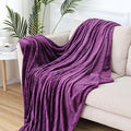 Faux Fur Throw Blanket,80" X 60" Fleece Cozy Soft Fluffy Brown Throw