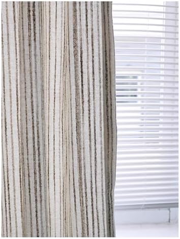 Taupe Linen Curtains 96 Inch Length for Bedroom Living Room, Boho