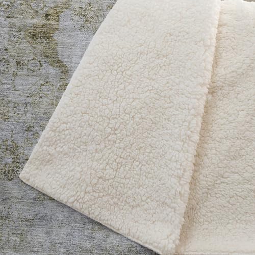 Addison Rugs ASB675 Taupe 50" x 70" Oversized Sherpa Throw Blanket