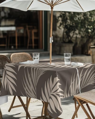 Rustic Palm Leaves Outdoor Tablecloth 60"x60" Square Tablecloth with