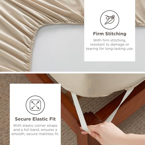 Bedsure Deep Pocket King Sheet Set - Fits Mattresses Up to 21 Inches