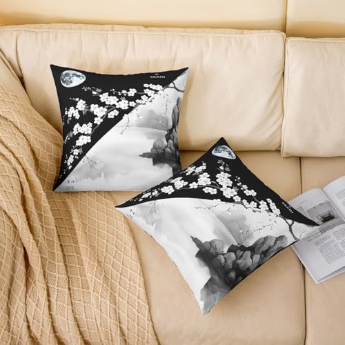 jejeloiu Cherry Blossoms Throw Pillow Covers 22 x 22-Inch Kids