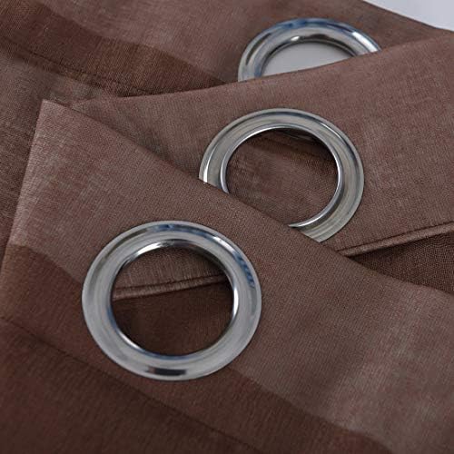 vctops Solid Sheer Window Curtains for Bedroom 96 inches Long Linen