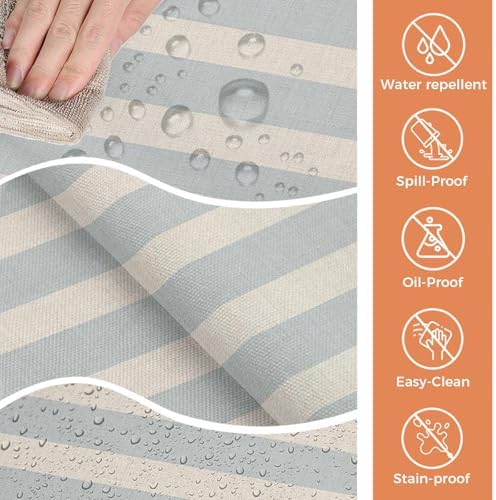 Minimalist Grey Stripes Rectangle Tablecloth 60x120 Inches,Vintage