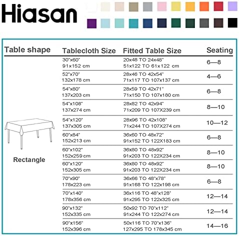 Hiasan 54 x 108 Inch Checkered Tablecloth Rectangle, Khaki and White