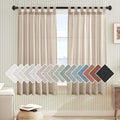 H.VERSAILTEX Living Room Linen Curtains Home Decorative Tab Top