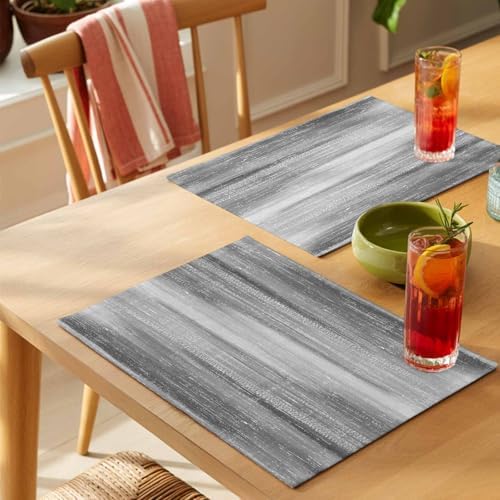 Gray Gradient Placemats Set of 8, Minimalist Industrial Modern Summer
