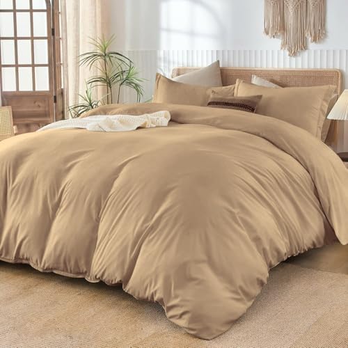 500 TC Egyptian Cotton Duvet Cover Set, 3-Piece Bedding Set with